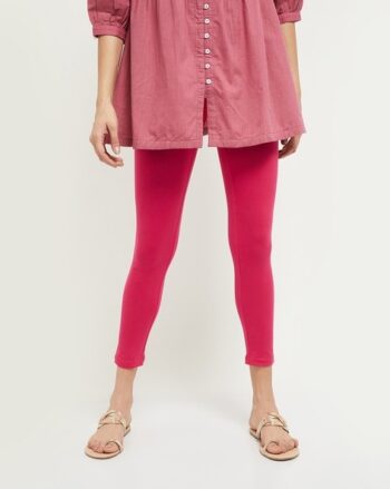 Women Ankle-Length Leggings with Elasticated