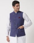 Men Nehru Jacket with Welt Pockets