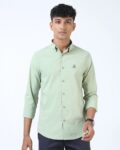 Men Tailored Fit Shirt with Embroidered Logo