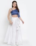 Striped Flared Lehenga Choli Set