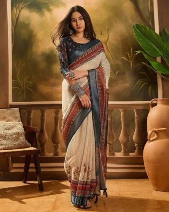 Women Digital Print Saree