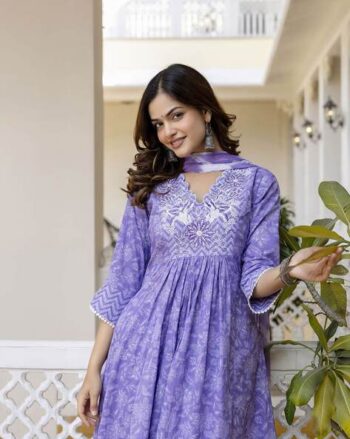 Women Floral Print A-Line Kurta Set