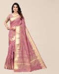 Women Assam Cotton Silk Saree with Embroidery