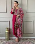 Women Embroidered Straight Kurta Set