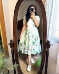 Fit and Flare Floral Gown Dress