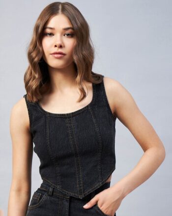 Denim Corset Top