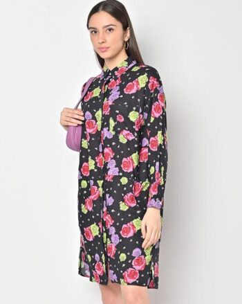Floral Print Shirt Dress