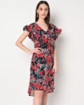Peppy Floral Print A-Line Dress