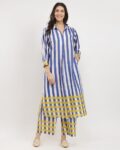 Women Stripes Pant-Suit Set