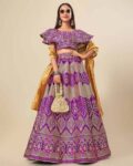 Embellished  Woven Kalidar Lehenga Choli Set with Dupatta