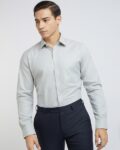 Men Regular Fit Shirt with Cuffed Sleeves