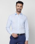 Men Striped Slim Fit Shirt with Patch Pocket