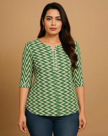 Women Cotton Self-design Tunic