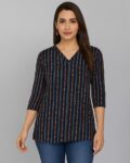 Women Printed V-Neck Tunic