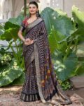 Women Printed Saree with Tassels