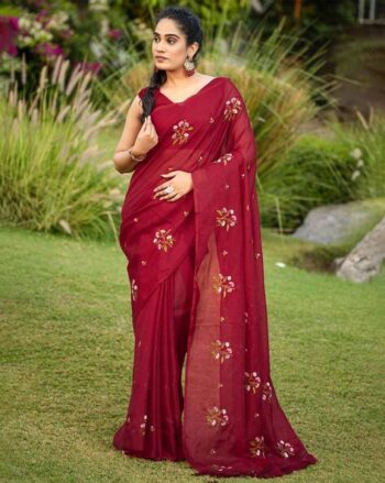 Women Embroidered Saree