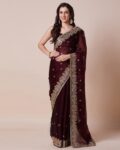 Women Traditional Saree with Unstitched Blouse Piece