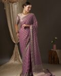 Saree with Floral Border