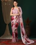 Women Floral Print Georgette Saree