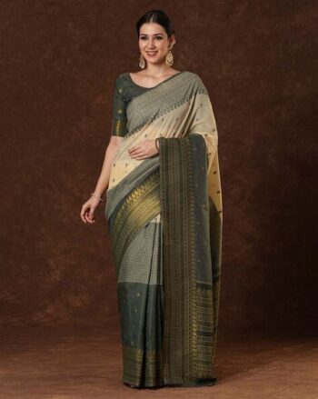 Floral Zari Woven Saree