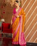 Women Ethnic Motif Design Tassels Silk Saree