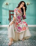Women Floral Print Straight Kurta & Sharara with Dupatta Set