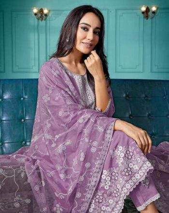 Women Embroidered Straight Kurta & Pants with Dupatta Set