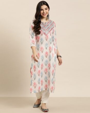 Women Floral Straight Kurta