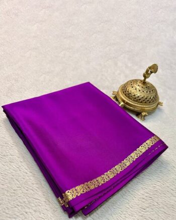Women Saree with Contrast Zari Border