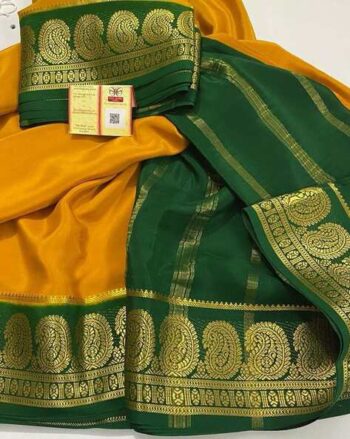 Women Silk Saree with Contrast Border
