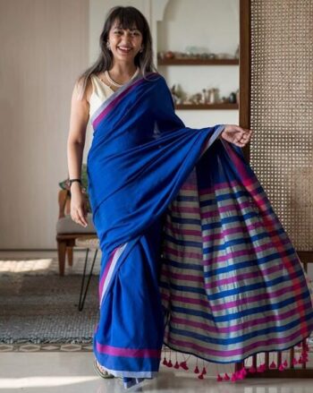 Cotton Saree with Tassels