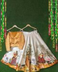 Women Bandhani Print Flared Lehenga Choli Set