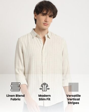 Men Striped Slim Fit Shirt
