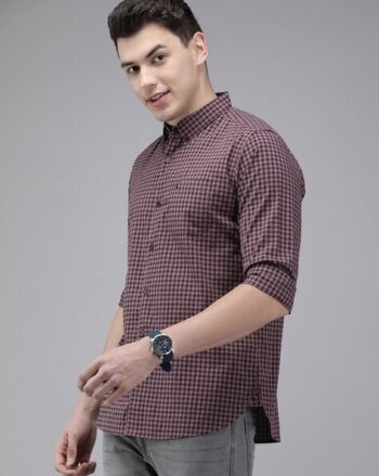 Men Checked Slim Fit Shirt