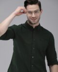 Men Solid Slim Fit Shirt