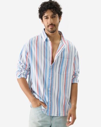 Men Stripes Relaxed Fit Shirt