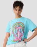 Women Graphic Print T-Shirt with Short Sleeves