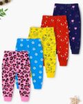 Pack of 5 Girls Printed Regular Fit Pyjamas