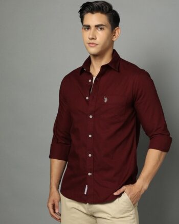 Men Tailored Fit Cotton Shirt