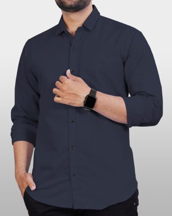 Men Regular Fit Shirt with Button Closure