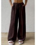 Women Textured Loose Palazzos