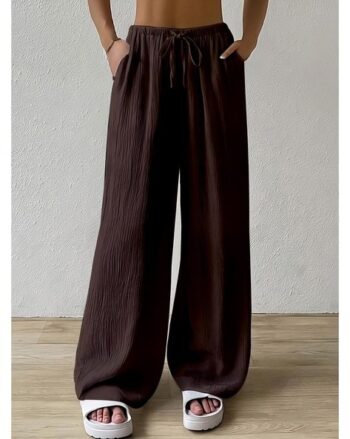 Women Textured Loose Palazzos