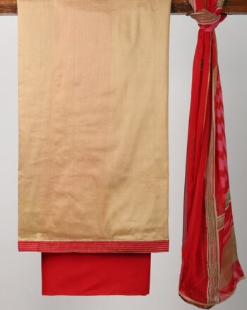 Women Banarasi Cotton Unstitched Dress Material