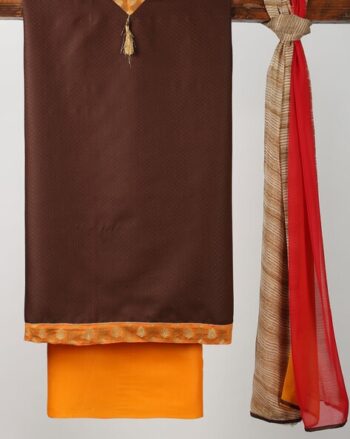 Women Banarasi Silk 3-Piece Dress Material