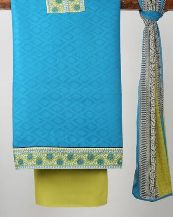 Women Checked 3-Piece Dress Material