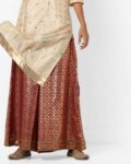 Printed Sharara Pants with Elasticated Back Waist