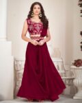 Women Embroidered A-Line Lehenga Choli Set with Dupatta