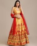 Floral Print Lehenga Choli Set with Dupatta