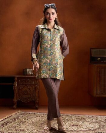 Women Printed Jacquard 2-Piece Sets
