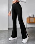 Women High-Rise Boot Fit Flat-Front Trousers